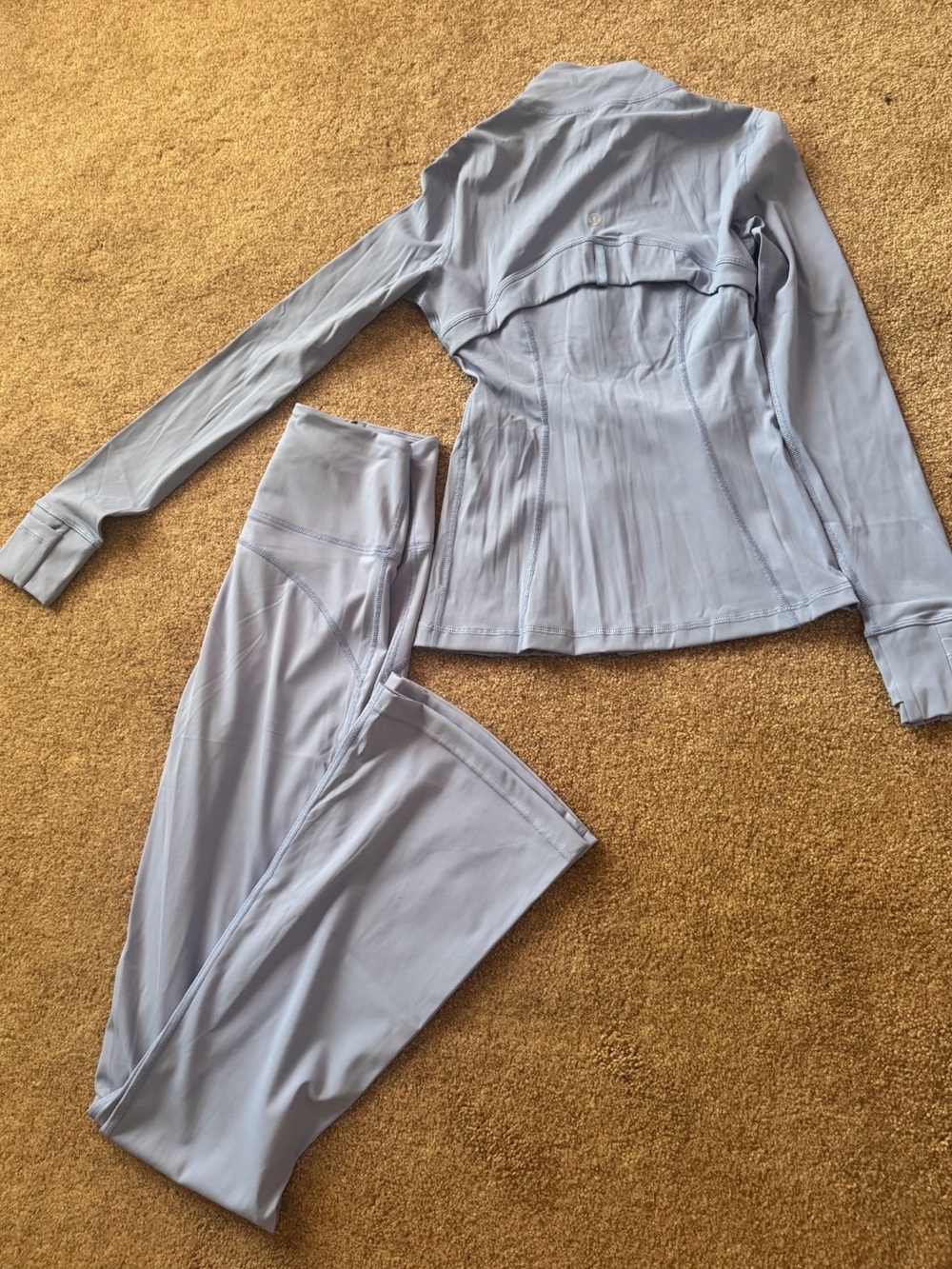 Lululemon flare jacket set blue